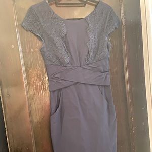 Size 5, Navy Teeze Me Formal Mid Length Dress